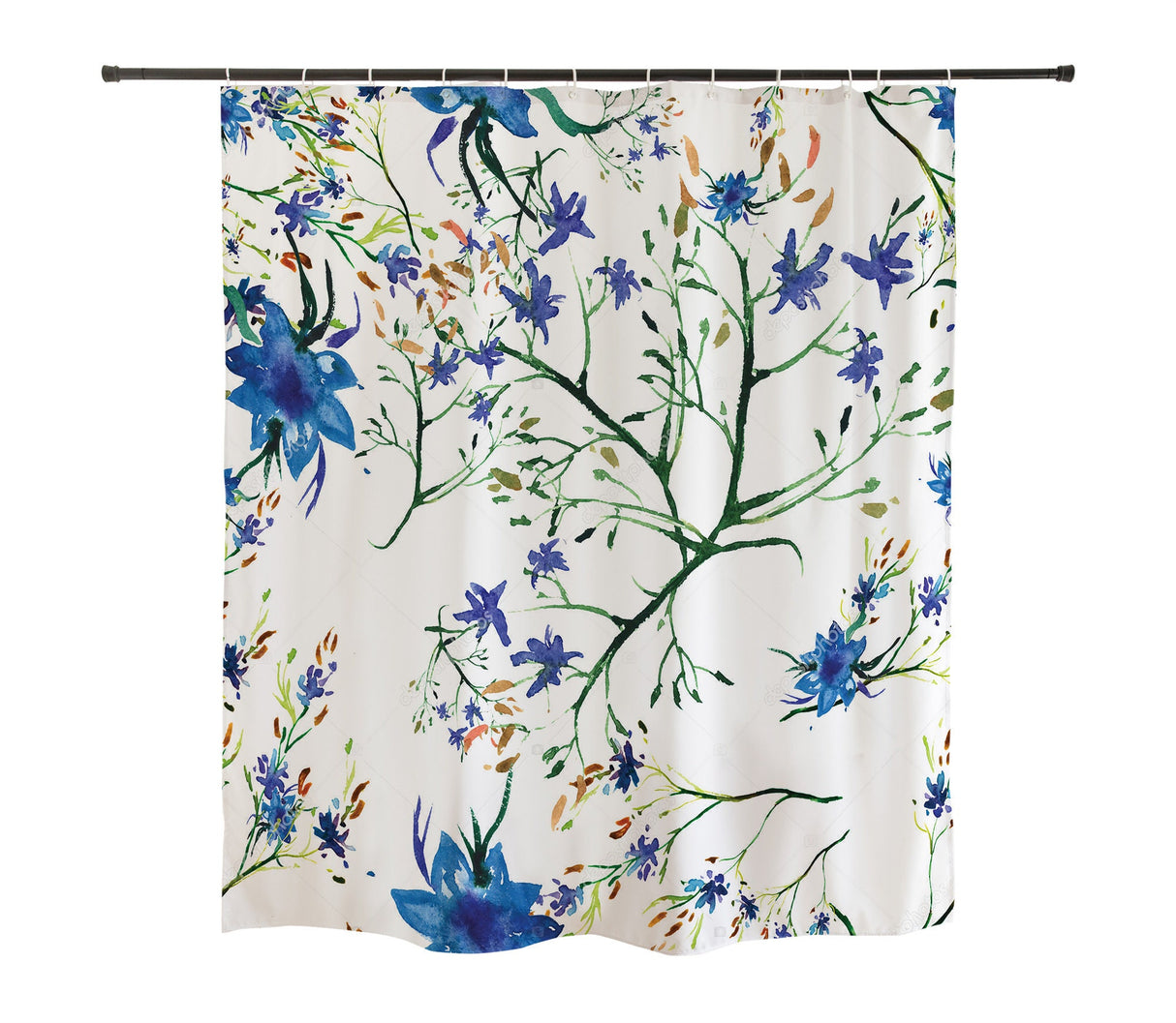 Ofat Home Japanese Color Flower Shower Curtain Waterproof Modern Fabric Bathroom Basics Shower Curtain