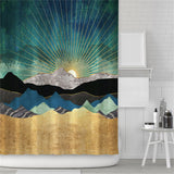 Ofat Home Mountain Landscape Shower Curtain  Waterproof Fabric Home for Bathroom Decor