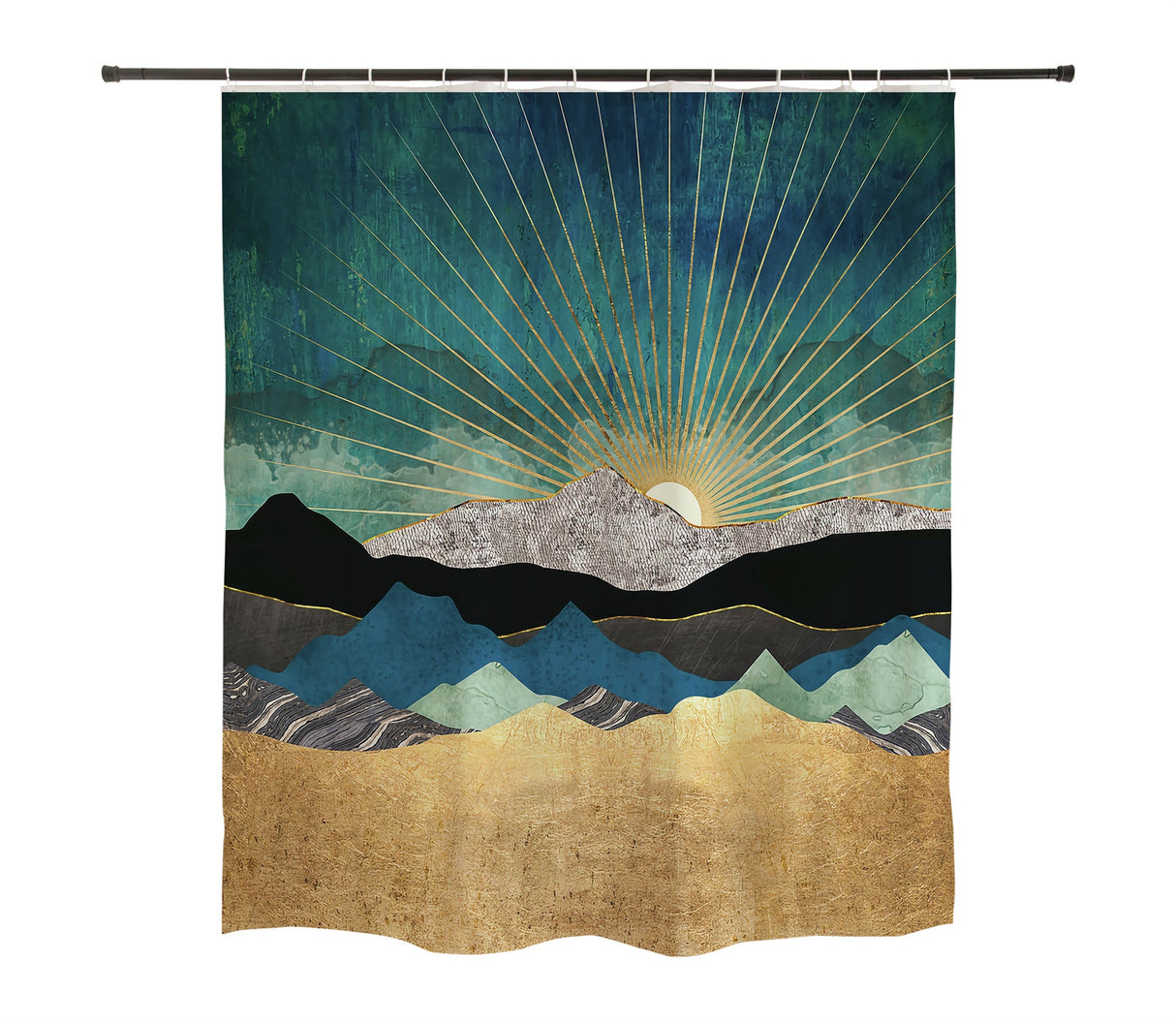 Ofat Home Mountain Landscape Shower Curtain  Waterproof Fabric Home for Bathroom Decor