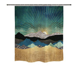 Ofat Home Mountain Landscape Shower Curtain  Waterproof Fabric Home for Bathroom Decor