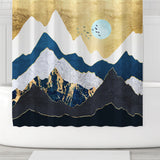 Ofat Home Mountain And Sunset Shower Curtain Bathroom Shower Curtain Waterproof Polyester Fabric Bathroom Decor, No Liner Needed, 72"X72"