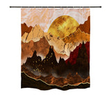 Ofat Home Abstract Sun Shower Curtain Vintage Sun Fabric Waterproof Shower Curtains For Bathroom , No Liner Needed, 72"X72"