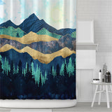 Ofat Home Abstract Vintage Mountain Shower Curtain  Fabric Waterproof Shower Curtains For Bathroom , No Liner Needed, 72"X72"