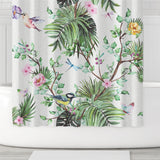 Ofat Home Japanese Color Flower Shower Curtain Waterproof Modern Fabric Bathroom Basics Shower Curtain