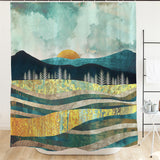 Ofat Home The Golden Wheat Field Shower Curtain with Hooks Heavy Fabric Bathroom Decor, No Liner Needed, 72"x72"