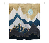 Ofat Home Mountain And Sunset Shower Curtain Bathroom Shower Curtain Waterproof Polyester Fabric Bathroom Decor, No Liner Needed, 72"X72"