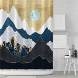 Ofat Home Mountain And Sunset Shower Curtain Bathroom Shower Curtain Waterproof Polyester Fabric Bathroom Decor, No Liner Needed, 72"X72"