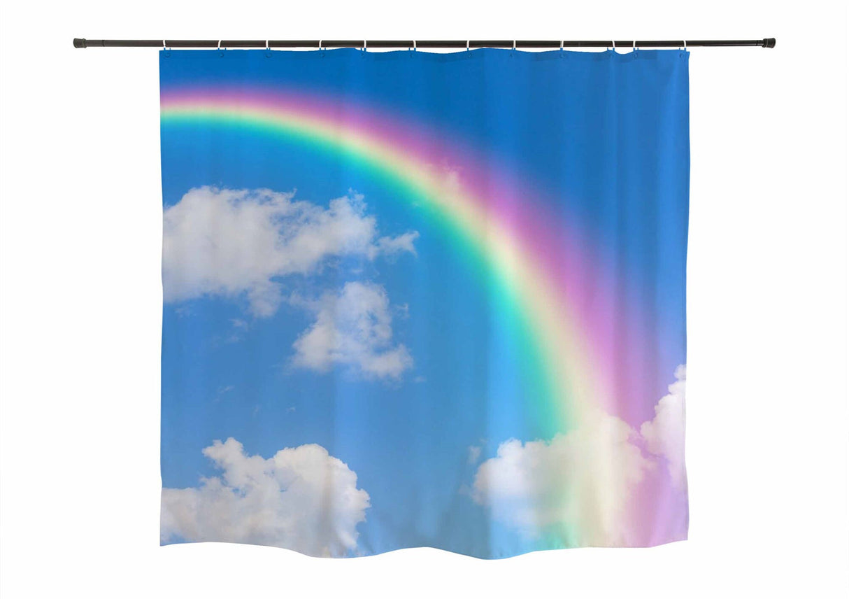 Ofat Home Rainbow Shower Curtain Sets With Hooks For Bathroom Tub Decor, Extra Long Heavy Fabric 150g Christmas Gifts Xmas Presents