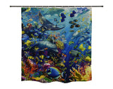 Ofat Home Marine Animals Curtain（Duschvorhang ）Sets With Hooks For Bathroom Tub Decor, Extra Long Heavy Fabric 150g