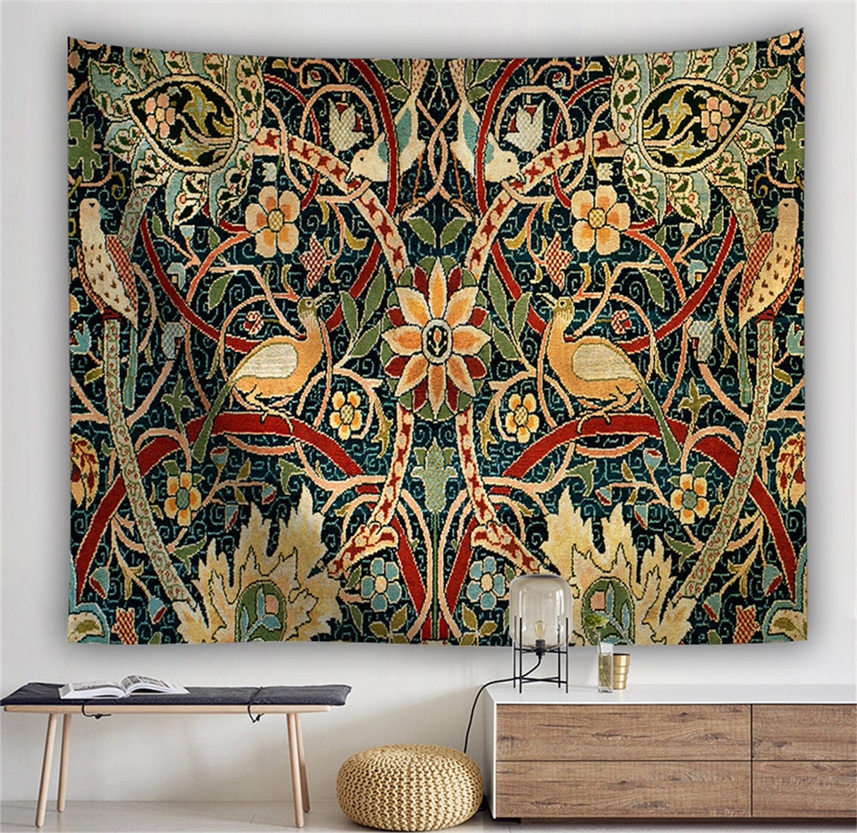 Ofat Home Bohemian Tapestries Handmade Tapestries Specialty Tapestries, Mountain Tapestry Art, Forest Tapestries