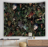 Ofat Home Bohemian Tapestry Handmade Tapestry Jungle Animals Tapestry, Abstract Animals Tapestry For Living Room