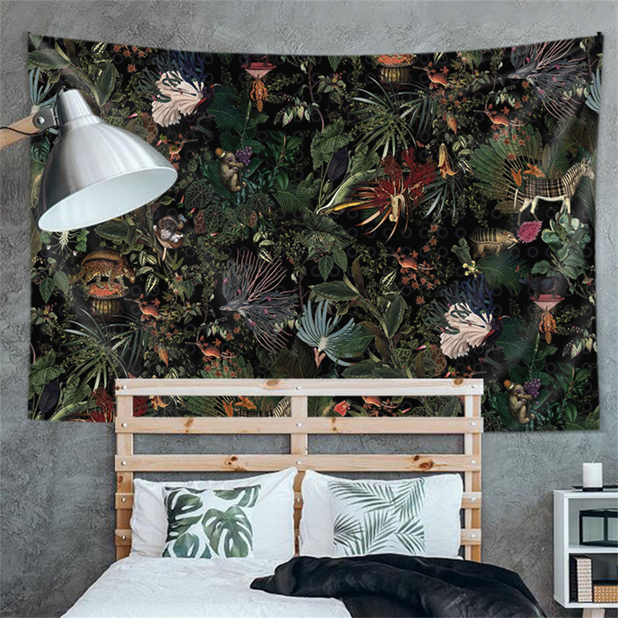 Ofat Home Bohemian Tapestry Handmade Tapestry Jungle Animals Tapestry, Abstract Animals Tapestry For Living Room