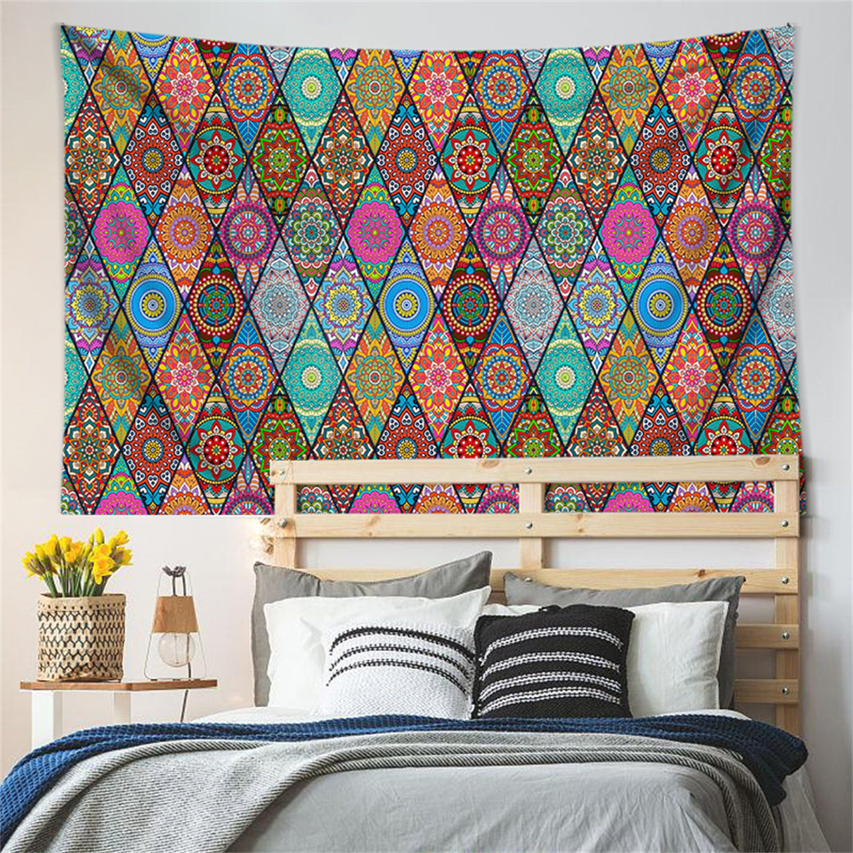 Indian Tapestry Mandala Tapestry Wall Hanging Bohemia Wall Tapestry, Abstract Features Landscape For Living Room,Bedroom,Dorm