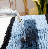 Kary Striped Microfiber Bath Mats