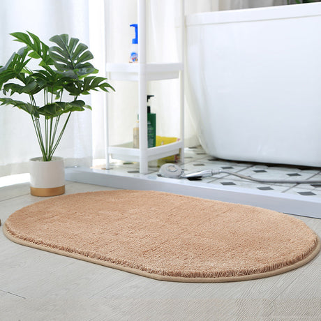 Feblilac Semicircle Solid Blue Tufted Bath Mat, Multiple Sized Soft Plush Water-Absorbent,  Anti Slip Toilet Mat, Soft Thick Bathroom Carpet, Pure Bathroom Mats, Simple Best Bath Rugs, Hot Shower Mat Non Slip, Toilet Rug