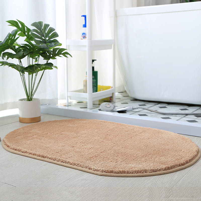 Feblilac Semicircle Solid Green Tufted Bath Mat, Multiple Sized Soft Plush Water-Absorbent,  Anti Slip Toilet Mat, Soft Thick Bathroom Carpet, Pure Bathroom Mats, Simple Best Bath Rugs, Hot Shower Mat Non Slip, Toilet Rug