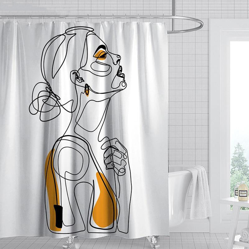 Lanford Linear Art Shower Curtains