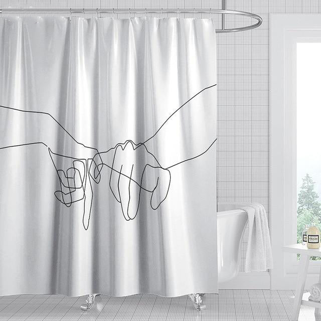 Lanford Linear Art Shower Curtains