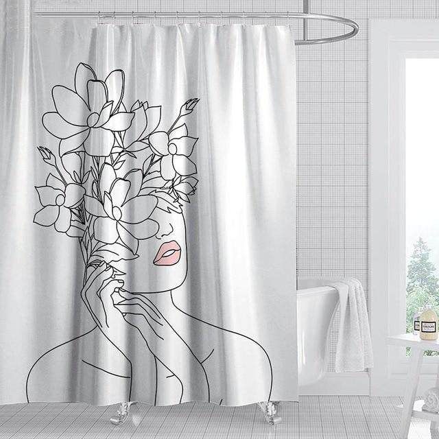 Lanford Linear Art Shower Curtains