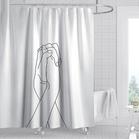 Lanford Linear Art Shower Curtains