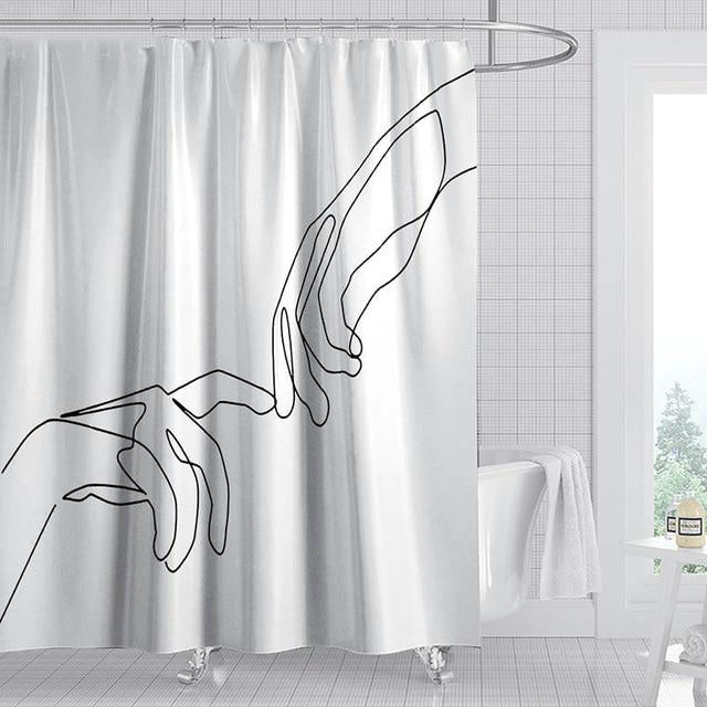 Lanford Linear Art Shower Curtains