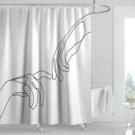 Lanford Linear Art Shower Curtains