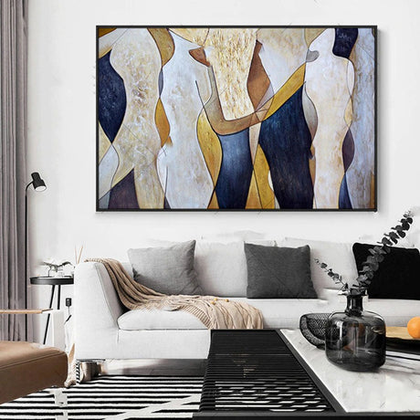 Lost in the Crowd Hand Painted Canvas