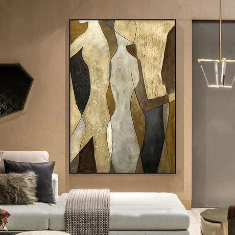 Lost in the Crowd Hand Painted Canvas