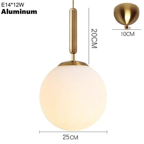 Luky -  Modern Nordic Brass Pendant Light