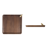 Polly Golden Magpie Walnut Tray