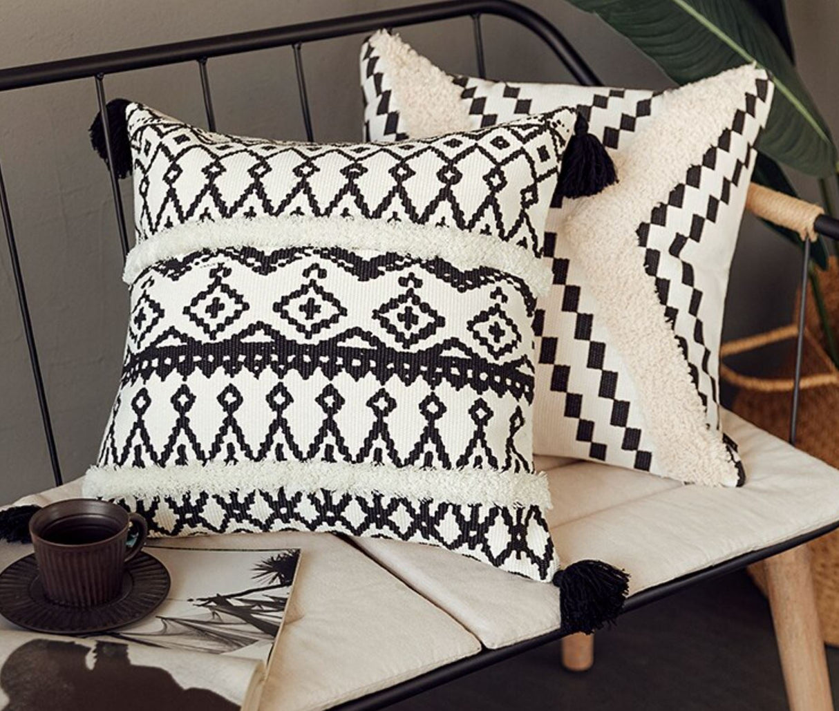 Matador Black and White Geometric Pillow Cover