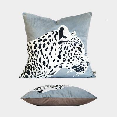 Cushion Cover Decorative Pillow Case Modern Animal Collection Leopard Print Soft Velvet Coussin Sofa Chair Decorating