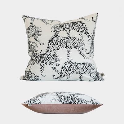 Cushion Cover Decorative Pillow Case Modern Animal Collection Leopard Print Soft Velvet Coussin Sofa Chair Decorating