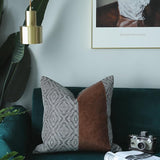 Cushion Cover Decorative Pillow Case Modern Art Geometric Leather Patchwork High Quality Coussin Room Sofa Decorating