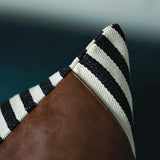 Cushion Cover Decorative Pillow Case Modern Art Geometric Leather Patchwork High Quality Coussin Room Sofa Decorating