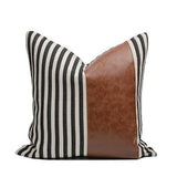 Cushion Cover Decorative Pillow Case Modern Art Geometric Leather Patchwork High Quality Coussin Room Sofa Decorating