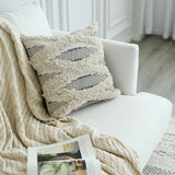 Cushion Cover Decorative Tufting Pillow Case Modern Simple Stripe Geometric Home Sofa Chair Bedding