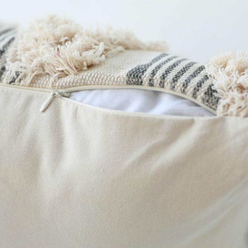 Cushion Cover Decorative Tufting Pillow Case Modern Simple Stripe Geometric Home Sofa Chair Bedding