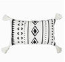 Cushion Cover Decorative Waist Pillow Case Nordic Geometric White Black Lines Tufted Tassels Modern Sofa Chair Cousin