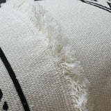 Cushion Cover Decorative Waist Pillow Case Nordic Geometric White Black Lines Tufted Tassels Modern Sofa Chair Cousin