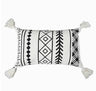 Cushion Cover Decorative Waist Pillow Case Nordic Geometric White Black Lines Tufted Tassels Modern Sofa Chair Cousin