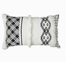 Cushion Cover Decorative Waist Pillow Case Nordic Geometric White Black Lines Tufted Tassels Modern Sofa Chair Cousin