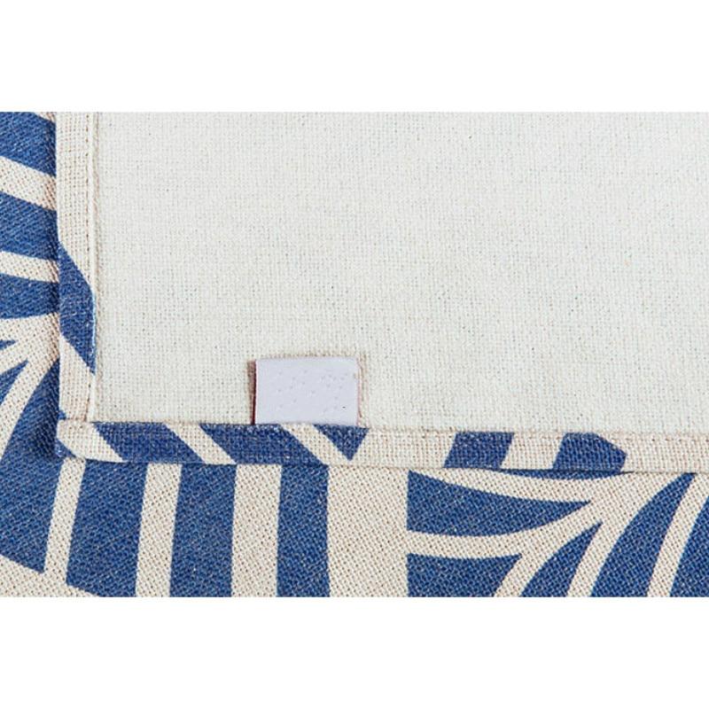 Tablecloth Party Table Cover Fabric Modern Geometric Blue Print Fashion Desk Decorate Heavy Linen Cotton Blend Textile