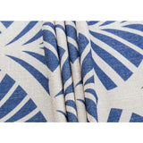 Tablecloth Party Table Cover Fabric Modern Geometric Blue Print Fashion Desk Decorate Heavy Linen Cotton Blend Textile
