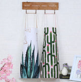 Cactus leaf plant pattern apron kitchen cooking set home accessories