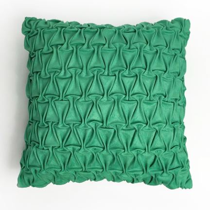 Cushion Cover - Handmade box-pleated Suede pillow case