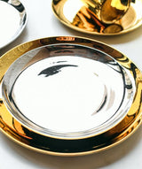 Ceramic Gold & Silver Dinner Plate | Bowl