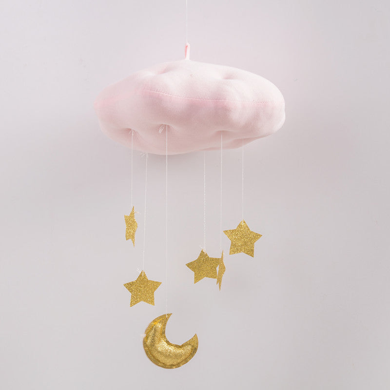 Soft Moon Cloud and Stars Baby Nursery Boy or Girl Hanging Mobile Kids Decor