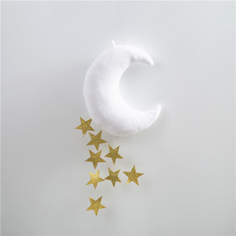 Soft Moon Cloud and Stars Baby Nursery Boy or Girl Hanging Mobile Kids Decor