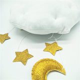 Soft Moon Cloud and Stars Baby Nursery Boy or Girl Hanging Mobile Kids Decor